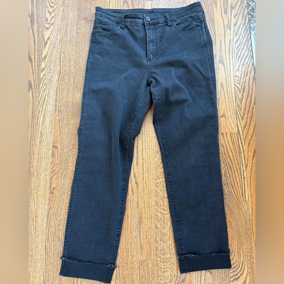 Kut from the Kloth Denim - Kut from Kloth Skinny Straight Stretch Cuffed Black Denim Jeans Women’s Size 10
